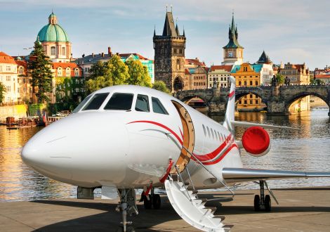 Welcome to Prague. Jet for the VIP flights.