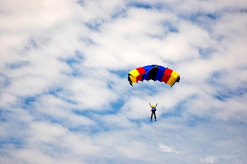Minds are like parachutes...