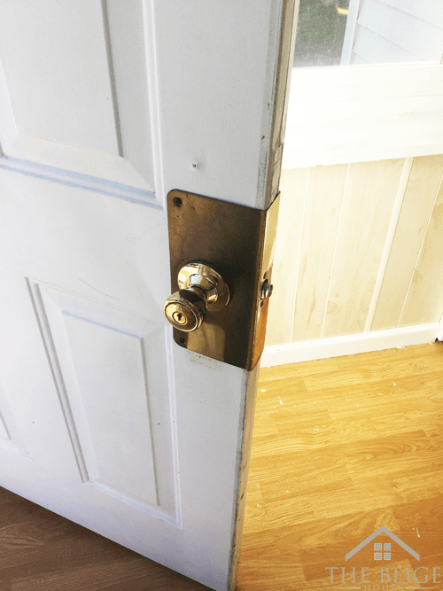 Original lock on door