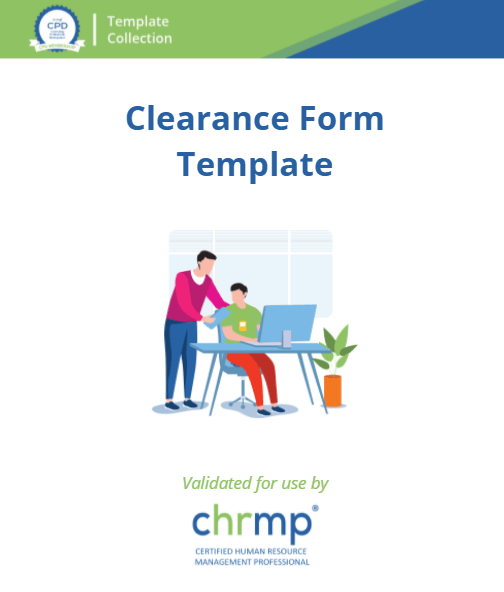 Clearance Form Template Chrmp Membership