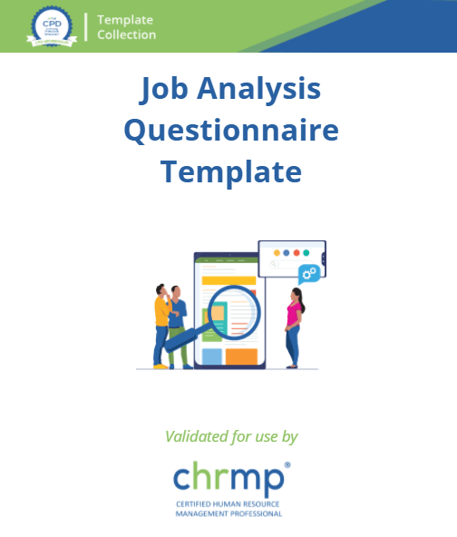 Job Analysis Questionnaire Template CHRMP Membership