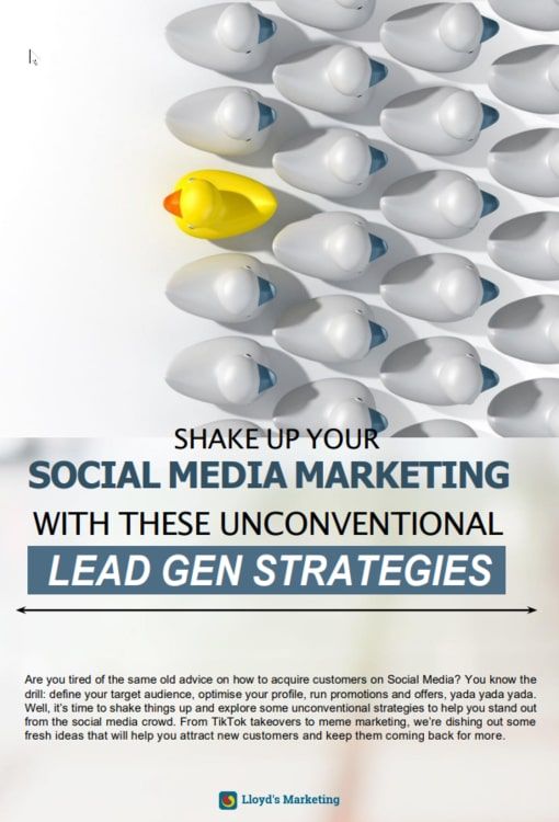 May'S Article 4, Unconventional Lead Generation Strategies  For Social Media