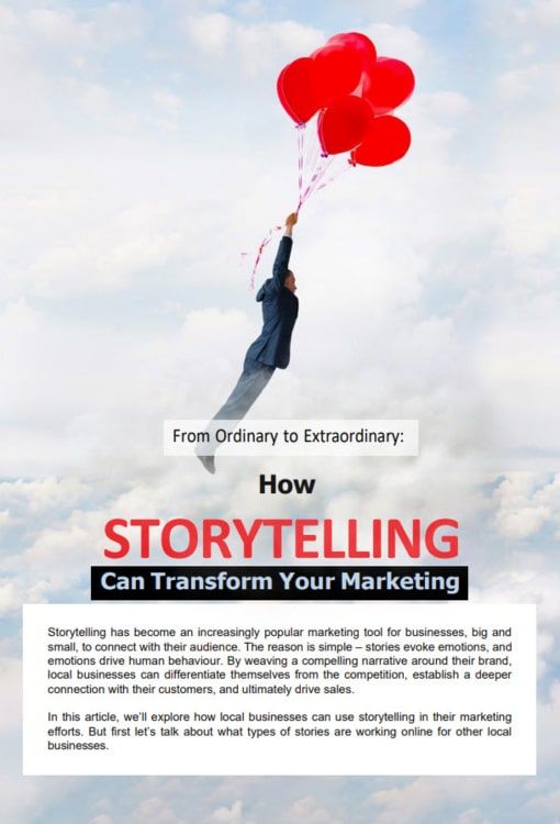 Article 4, How Storytelling Can Transform Your Marketing