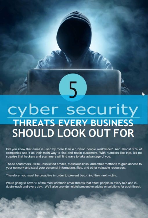 The Article Cover About Cyber Threats For Small Businesses