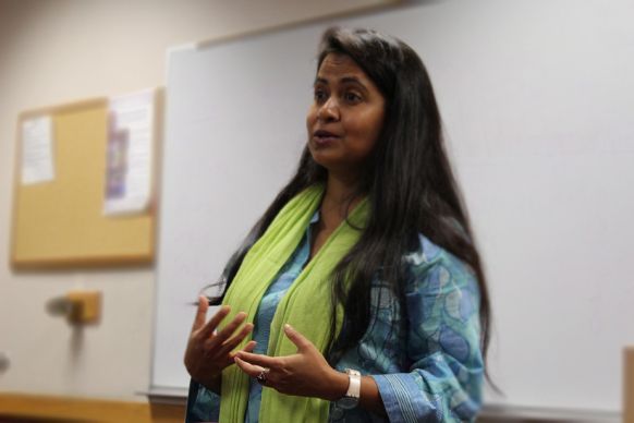 Chandreyee Banerjee has worked in countries such as Indonesia and Vietnam for Catholic Relief Services. Banerjee was on hand to speak about her experiences with CRS to ECG classes on Tuesday, Feb. 12.