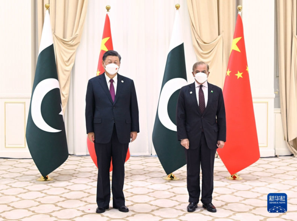 Mr. Xi met with Pakistani Prime Minister Shabaz