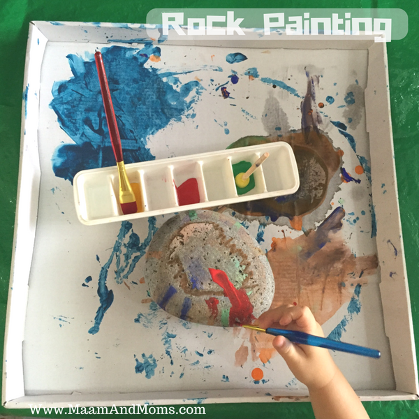 Our 2nd rock painting activity using a smoother rock. 