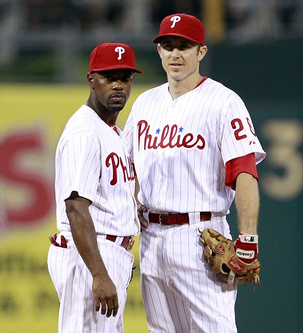 Phillies’ infielders Jimmy Rollins and Chase Utley are preparing to rebound from an 81-81 record in 2012. (MCT)