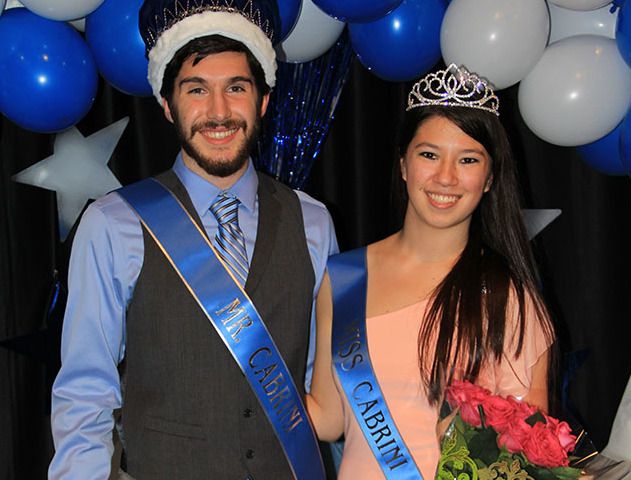 Colin Kilroy and Lauren Hight after being named Mr. & Miss. Cabrini on Wednesday, Nov. 12. (Theresa Paesani/Submitted Photo)