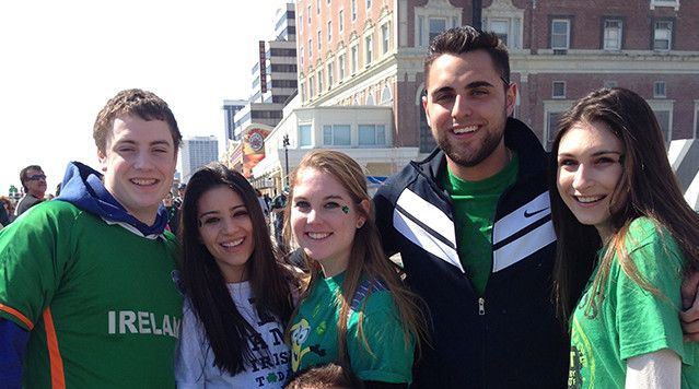 Alexa and friends celebrate St. Paddy's Day weekend in Atlantic City.
