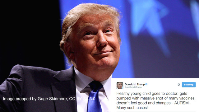 donald trump vaccines autism