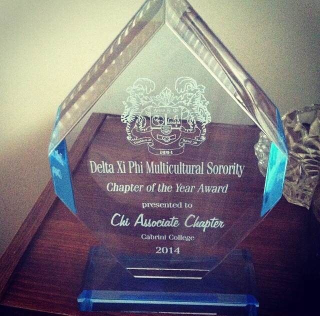 The Chapter of the Year Award that Delta Xi Phi won this summer. (Photo submitted by Veronica Smith)