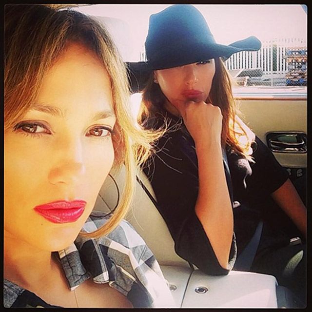 Jennifer Lopez and fellow actress Leah Remini posted a photo on Instagram after avoiding a drunk driving accident.