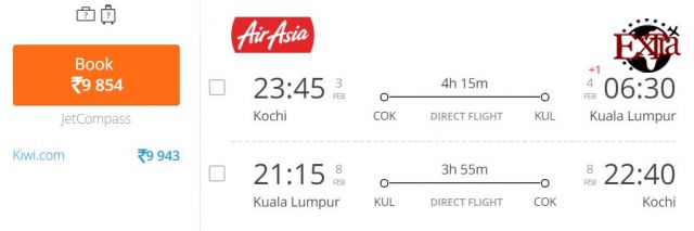 Kochi to Kuala Lumpur