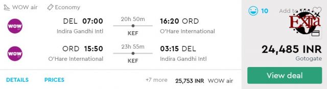 Delhi to Chicago