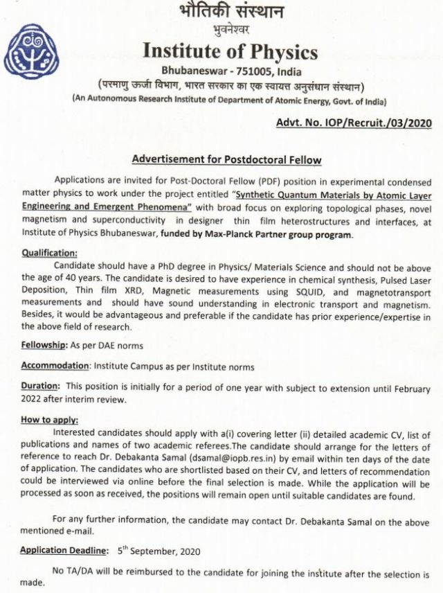 IOP POSTDOC