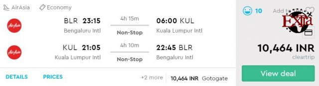 Bengaluru to Kuala Lumpur