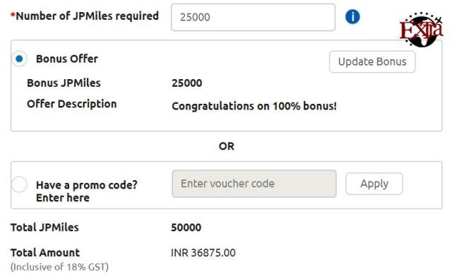 100 Bonus JPMiles