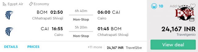 Mumbai to Cairo