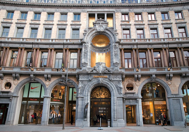 EBE 65 Architectural Bronze glazing Shopping centre Antwerp