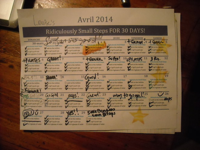 exercise calendar