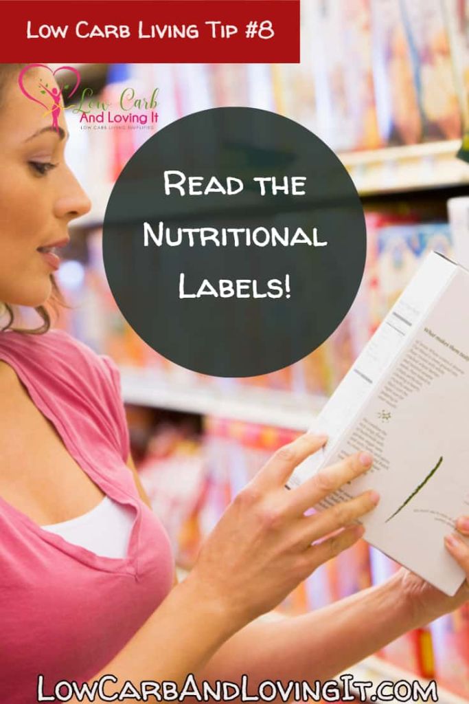 low carb tip - Read the nutritional labels