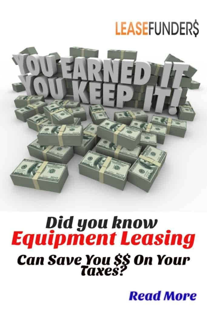 Not only does equipment leasing provide financing for startup businesses, but it can save you a lot of money on your taxes! Click here to learn more!