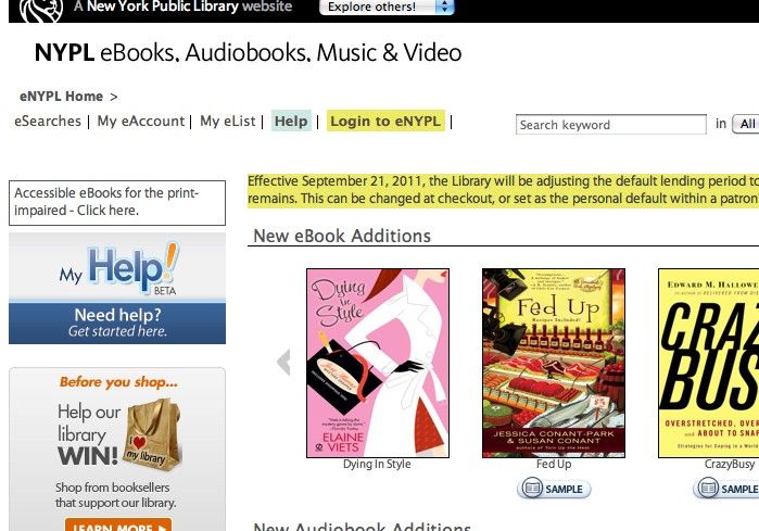 图书馆Kindle借书界面