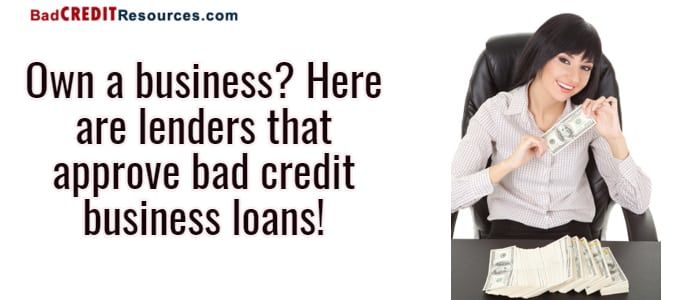 bad credit business loans
