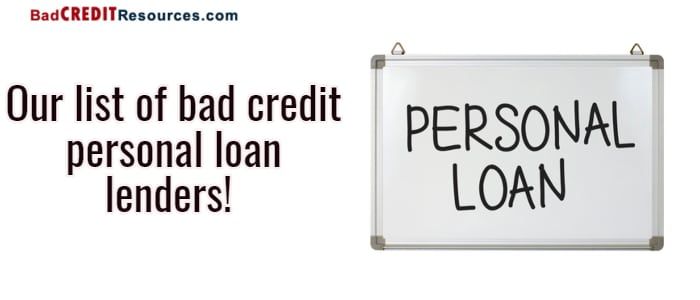 bad credit personal loan bad credit personal loan lenders