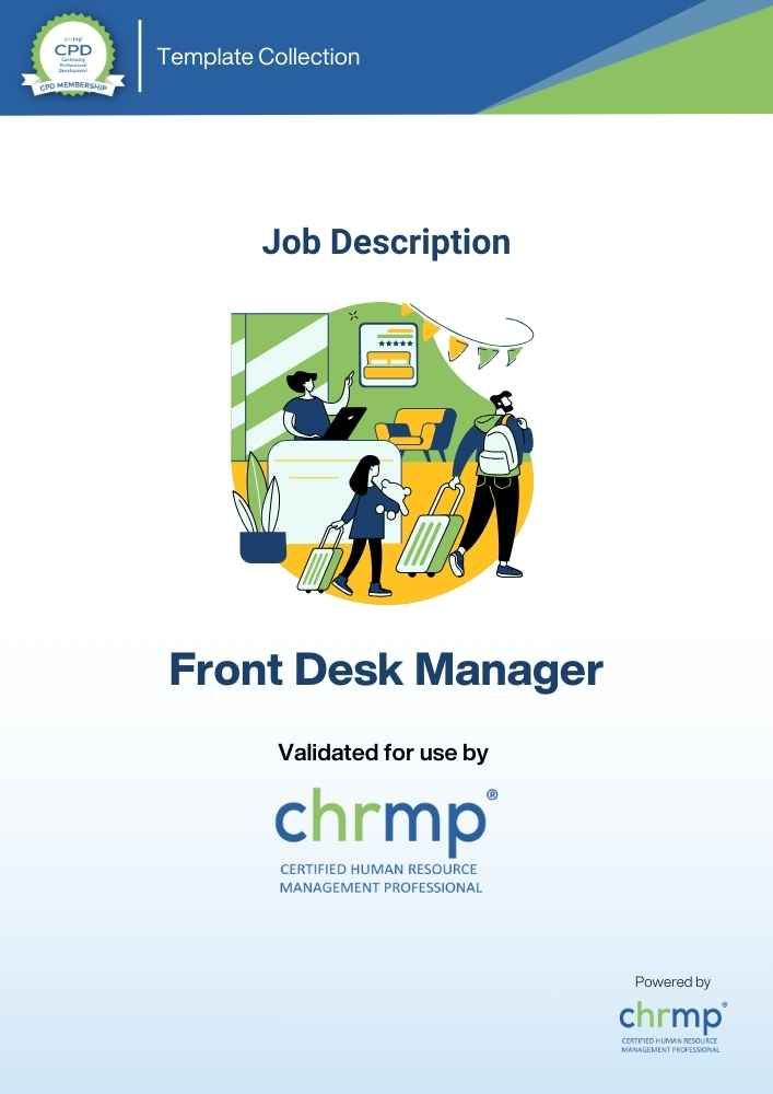 Front Desk Manager CHRMP Membership