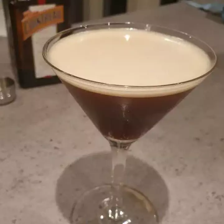 Espresso Martini with a drop of fire