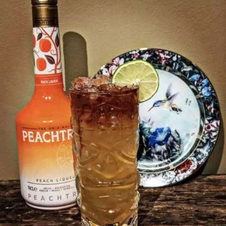 Tropical Peach Swizzle