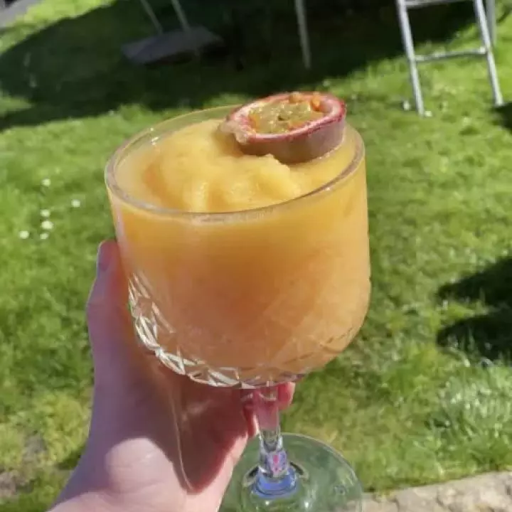 Frozen passion fruit martini