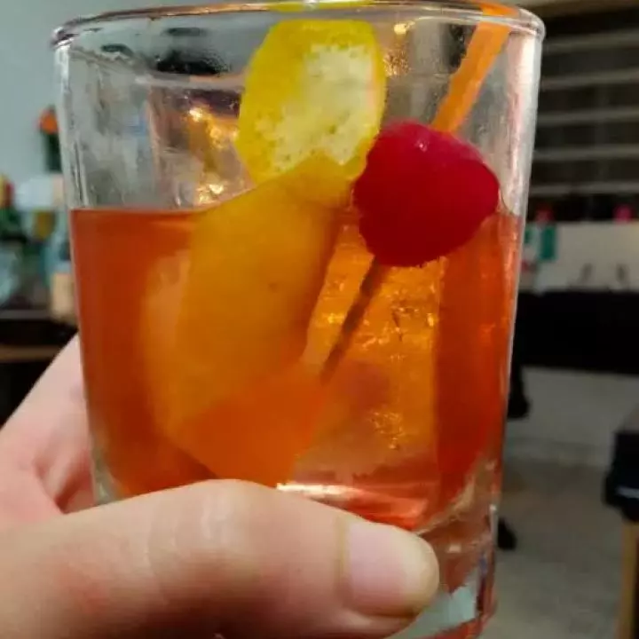 Sâmia's Almond Old Fashioned (blended scotch based)