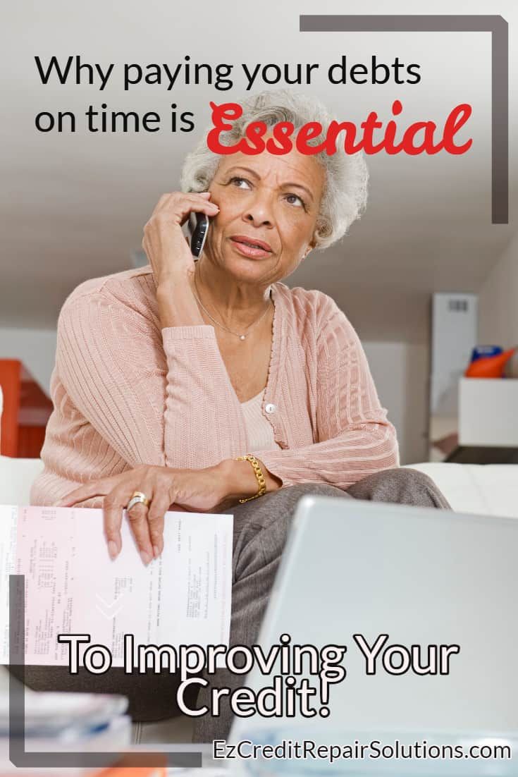 Did you know that 35% of your credit score is based on how you pay your bills? Those "occasional" late payments are KILLING your credit score! If you want to improve your credit, the first step is to pay your bills on time!