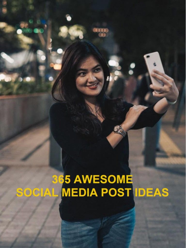 E-book containing 365 Awesome social media post ideas