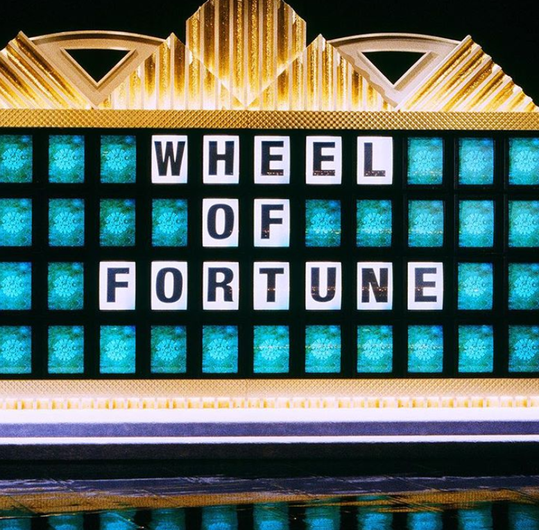 Wheel of Fortune letter board. Photo by Instagram