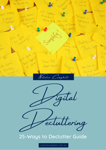 Digital Declutter: 25 Ways to Lose the Digital Overwhelm | Natalie Campbell Digital Declutter Blog Featured Image | Natalie Campbell