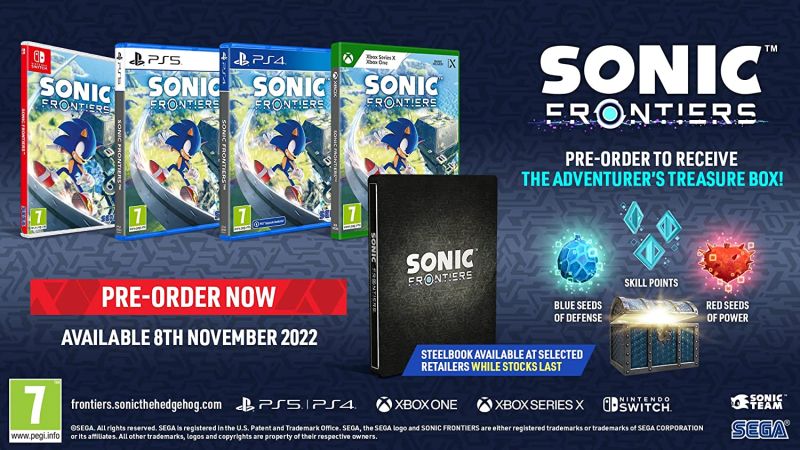 Sonic Frontiers Steelbook