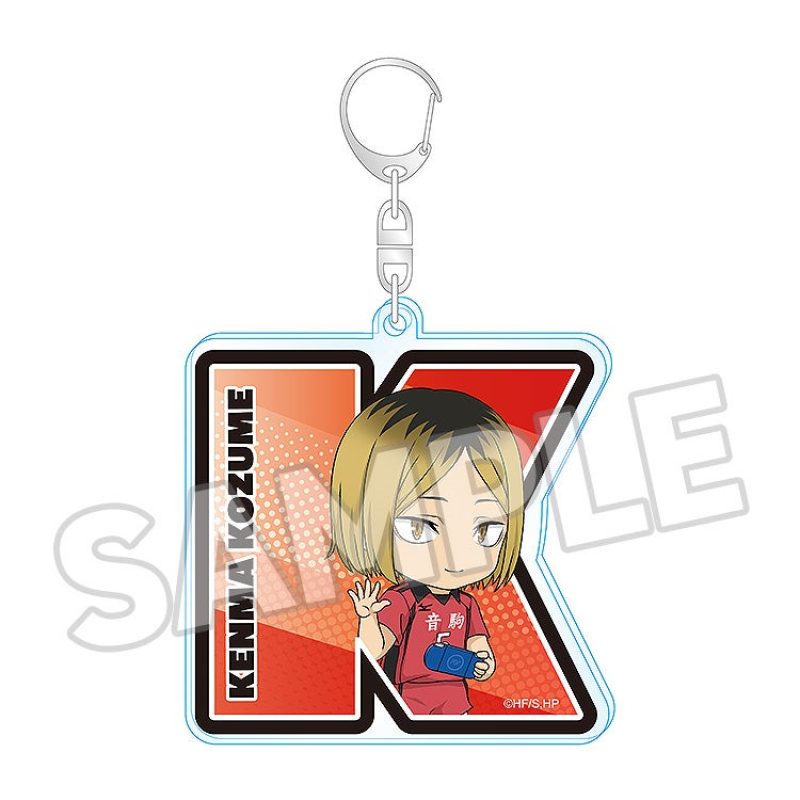 Haikyu!! Nendoroid Surprise Initial Acrylic Keychain Shoyo Hinata/Tobio Kageyama/Kei Tsukishima/Tetsuro Kuroo/Kenma Kozume/Kotaro Bokuto/Keiji Akaashi/Atsumu Miya/Osamu Miya