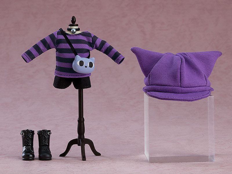Nendoroid Doll Outfit Set: Cat-Themed Outfit (Gray/Purple)
