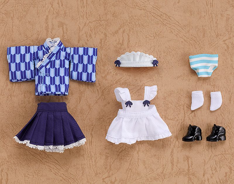 Nendoroid Doll: Outfit Set (Japanese-Style Maid - Blue)