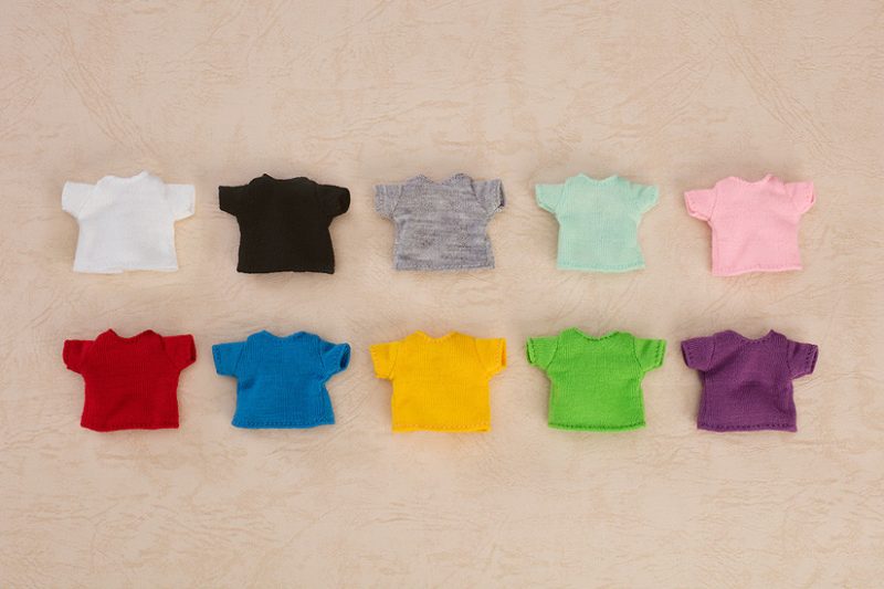 Nendoroid Doll Outfit Set: T-Shirt (White/Black/Gray/Light Blue/Pink/Red/Blue/Yellow/Green/Purple)