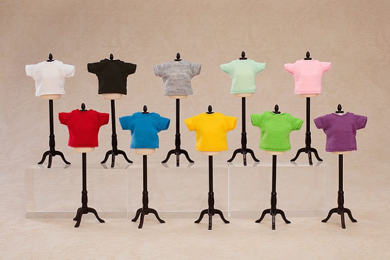 Nendoroid Doll Outfit Set: T-Shirt (White/Black/Gray/Light Blue/Pink/Red/Blue/Yellow/Green/Purple)