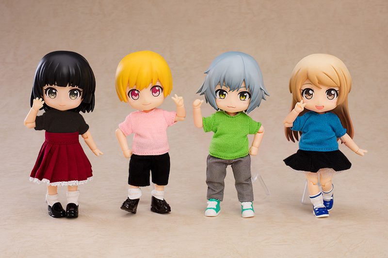 Nendoroid Doll Outfit Set: T-Shirt (White/Black/Gray/Light Blue/Pink/Red/Blue/Yellow/Green/Purple)