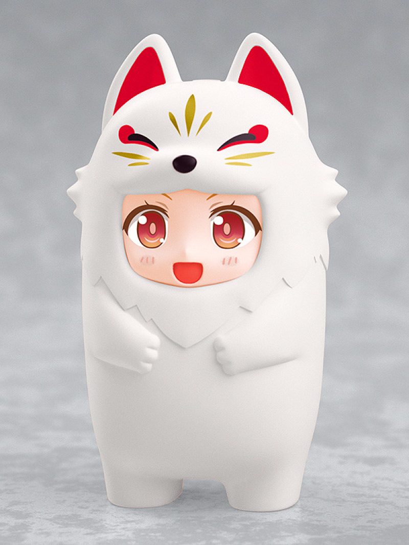 Nendoroid More Kigurumi Face Parts Case (White Kitsune/Black Kitsune)