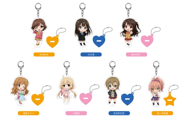 Nendoroid Plus: IDOLM@STER Cinderella Girls Acrylic Keychains with Stand(Uzuki Shimamura/Rin Shibuya/Mio Honda/Anzu Futaba/Riina Tada/Kirari Moroboshi/Jougasaki Mika)