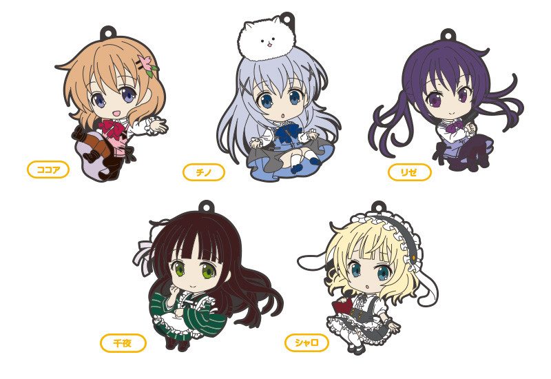 Nendoroid Plus: Is the Order a Rabbit?Cocoa / Chino / Rize / Chiya / Syaro Rubber Straps