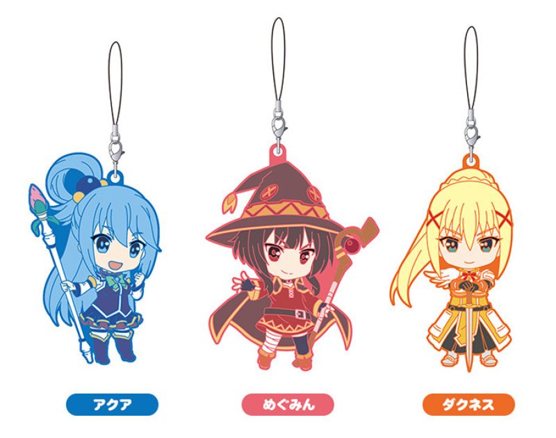 Nendoroid Plus KONO SUBARASHII SEKAI NI SYUKUFUKU WO! 2 Rubber Strap Set: Aqua, Megumin & Darkness